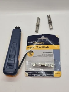 Fluke Networks Impact Punch Down Tool + EverSharp 110 Blade Set for Data Network - Picture 1 of 8