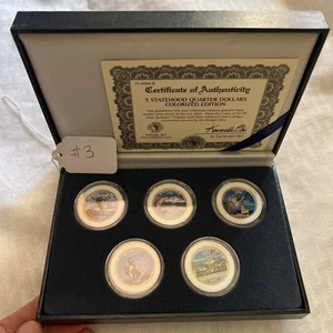 Five Colorized Statehood Quarter Dollars 2007- Best Offer Wanted! #3 - Picture 1 of 24