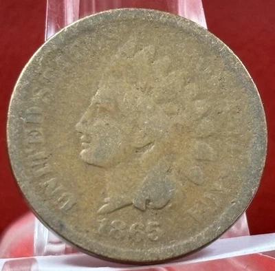 1865 United States indian head cent, #72349 - Image 1 of 2