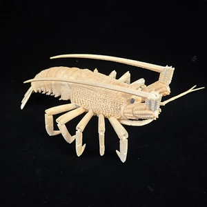 Antique Carved Articulated Lobster Sculpture 14" - Picture 1 of 22