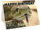 Personalised Snake Tongue Birthday Card - Any Relative Family Friend Name