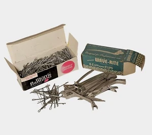 Pinzas para el cabello de aluminio Bob de acero NOS WaveRite Morris Flamingo profesional de colección - Imagen 1 de 8