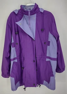 Woman Within Size M Jacket Zip Out Fleece Lining Detachable Hood Zipper Snaps - Picture 1 of 11