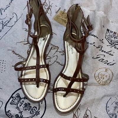 KATE SPADE GLADIATOR-STYLE LEATHER  SANDALS SIZE size 8.5M - Image 1 of 4