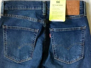Levi's Men's 512 1114 PREMIUM BIG "E" SLIM TAPER 30x30 Blue FLEX STRETCH NWT $98 - Picture 1 of 8