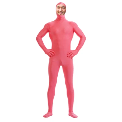 Full Body Zentai Suit Men's Women's Spandex Halloween Open Face Costume - Image 1 of 4