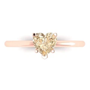 14K Rose Gold Solitaire Engagement Ring for Women, 1.25 ctw Natural Morganite - Picture 1 of 11