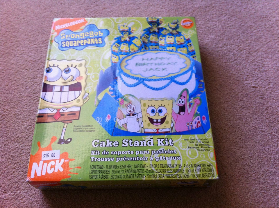 Bob Esponja Pantalones Cuadrados Kit Soporte para Pasteles - Nuevo en Caja Foto 1 de 1