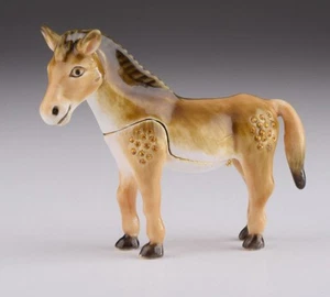 Donkey Faberge trinket box hand made by Keren Kopal w/ Austrian crystal - Picture 1 of 12