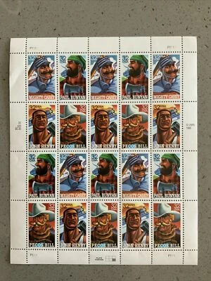 Scott #3086a (3083-86) FOLK HEROES (Paul Bunyan) Sheet of 20 Stamps - MNH - Image 1 of 4