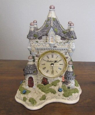 Father Time Clock "THE CASTLE CLOCK" by JON HERBERT 1991 W/BOX - Image 1 of 4