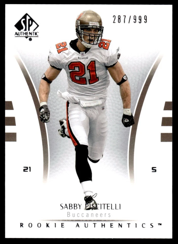 2007 Donruss Gridiron Gear Sabby Piscitelli Rookie /599 Tampa Bay Buccaneers - Image 1 of 2