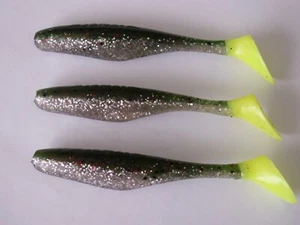 3Stück JENZI Gummifisch Shad 9 cm Jig (ZB17) Raubfisch Barsch Forelle - Bild 1 von 1
