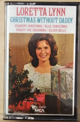LORETTA LYNN Christmas Without Daddy Music CASSETTE MCA Records 1987 - Image 1 of 2
