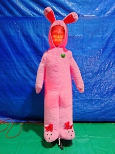 6' Gemmy Airblown Christmas MIXED MEDIA PLUSH Ralphie in Bunny Suit - Picture 1 of 2