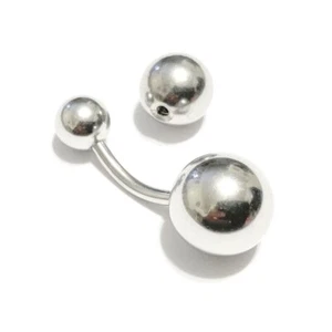 316L Stainless Steel 14g 10mm with 6mm, 8mm & 10mm BIG BALLS VCH Barbell. - Picture 1 of 4