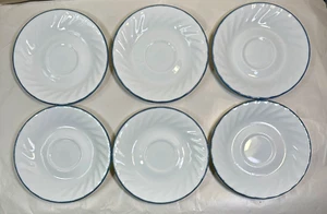 Set of Six (6) Corelle Pink Trio Saucers - 6 1/8" - Unboxed, NWOT - Picture 1 of 5