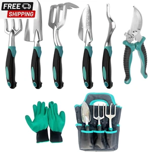 Gardening Tool Gift Set, Heavy Duty Garden Tool Set, Storage Tote Bag, Non-Slip - Picture 1 of 8