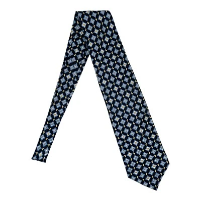 Hilditch & Key Classic Tie Navy Necktie Silk Made in England Floral RARE - Изображение 1 из 4