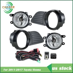 Fog Lights Bumper Driving Lamps Halogen Right+Left Side For Toyota Sienna 11-17 - Picture 1 of 7