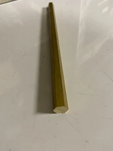 1 Piece 1/2" C360 BRASS HEX BAR 12" long New Lathe Bar Stock .50" 1/2 Hard - Picture 1 of 1