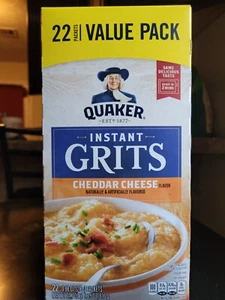 Quaker, Instant Grits, Cheddar Cheese, 0.99 oz, 22 Packets - Picture 1 of 3