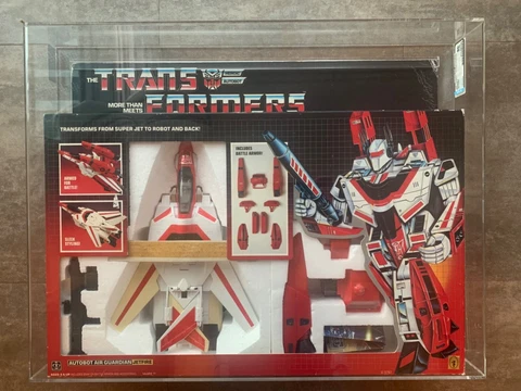 G1 Hasbro Transformer Jetfire AFA 80 with Signing from voice actor Cover