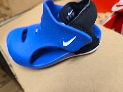 Sandalias Nike Sunray Protect 3 para niños pequeños juego real/blanco-negro (DH946) talla 5d Foto 1 de 3