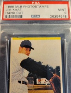 1969  MLB  Photostamps     Jim Kaat   HOF     PSA  9   MINT