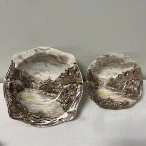 Olde English Countryside Johnson Bros England Serving Bowl & Soup Bowl - Picture 1 of 9