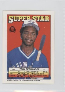 1988 O-Pee-Chee Super Star Sticker Backs Tony Fernandez Paul Molitor ( 194) HOF
