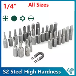 1/4" Impact Drill Driver Hex Phillips Slotted Torx Magnetic Mini Screwdriver Bit - Picture 1 of 23