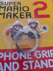 Super Mario Maker 2 Phone Grip And Stand Luigi Nintendo Popromo - Zdjęcie 1 z 3
