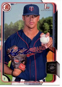 Alex Robinson Minnesota Twins 2015 Bowman Rookie Signed Card