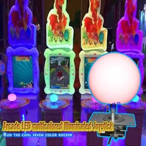 Arcade Joystick blinkende LED Ball Top Griff Controller Wippe Videospiel Teile - Bild 1 von 8