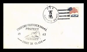 DR JIM STAMPS US COVER USS FLETCHER DD-445 NAVAL CANCEL PROJECT MERCURY SPACE