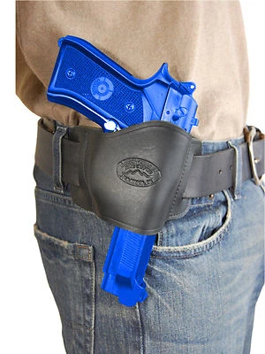 New Barsony Black Leather Gun Quick Slide Holster Norinco Kimber Full Size 9mm  - Image 1 of 4