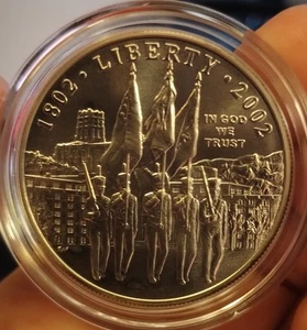 2002-W U.S. Military Academy Bicentennial Uncirculated Silver Dollar BOX/COA - Picture 1 of 6