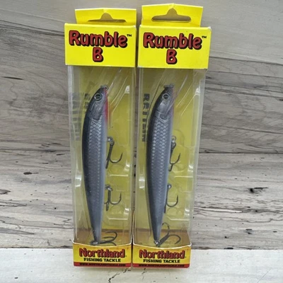 (2) Northland Tackle RUMBLE B 11 4-1/4" - 3/8 oz - PLATA S ¡ENVÍO RÁPIDO! Foto 1 de 3