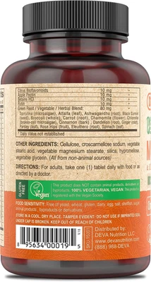 Suplemento multivitamínico y mineral vegano sin hierro, mezcla de alimentos verdes, espirulina... Foto 1 de 4