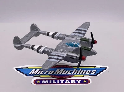 Micro Machines Military P-38 Lightning Fighter Aircraft WWII Galoob LGTI 1998 - Image 1 of 3