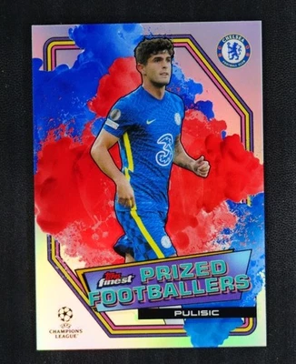 Christian Pulisic 2021-22 Topps Finest Prized Footballers Fusion Red Blue 20/50 - Image 1 of 2