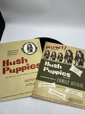 1961 Zapatos Hush Puppies Basset Hound Estampado Catálogo De Colección Niños Hombres Anuncio Wolverine Foto 1 de 4