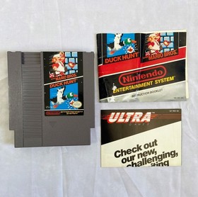 Pre-Owned Super Mario Bros. / Duck Hunt (Nintendo NES, 1980s) Game Cart + Manual