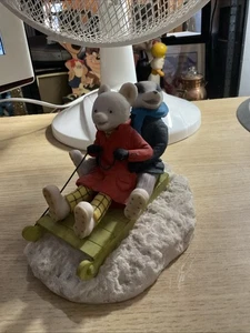 ARDEN SCULPTURES - RUPERT BEAR AND BILL BADGER ON SLEDGE FIGURINE - Picture 1 of 11