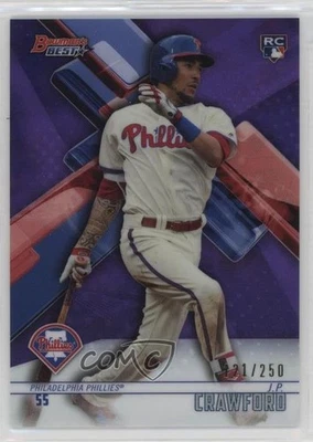 2018 Bowman's Best Purple Refractor /250 JP Crawford #38 Rookie RC - Image 1 of 2