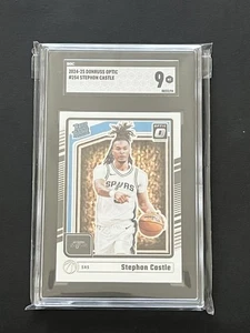 2024-25 Donruss Optic #254 Stephon Castle Rated Rookie SGC 9 San Antonio Spurs - Picture 1 of 1