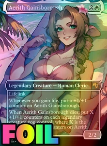 Aerith Gainsborough Pink Mermaid FOIL Altered Art Custom Playtest Card - Picture 1 of 5
