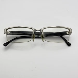 Burberry Eyeglasses Mens Gunmetal RectangleFull Rim 52-17 Optical FRAME ONLY - Picture 1 of 11