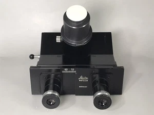 Cabezal trinocular microscopio Leica Leitz Dialux con oculares 12,5x MF, tubo de cámara - Imagen 1 de 10